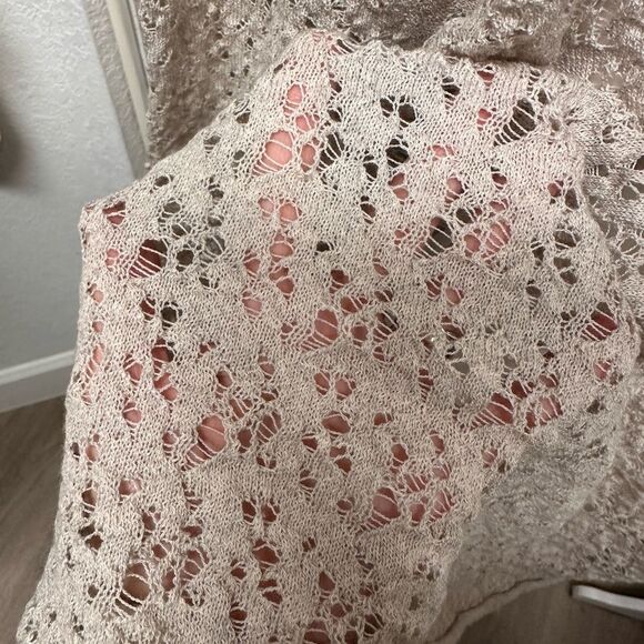 Eileen Fisher wool lace lightweight cardigan - Picture 12 of 13